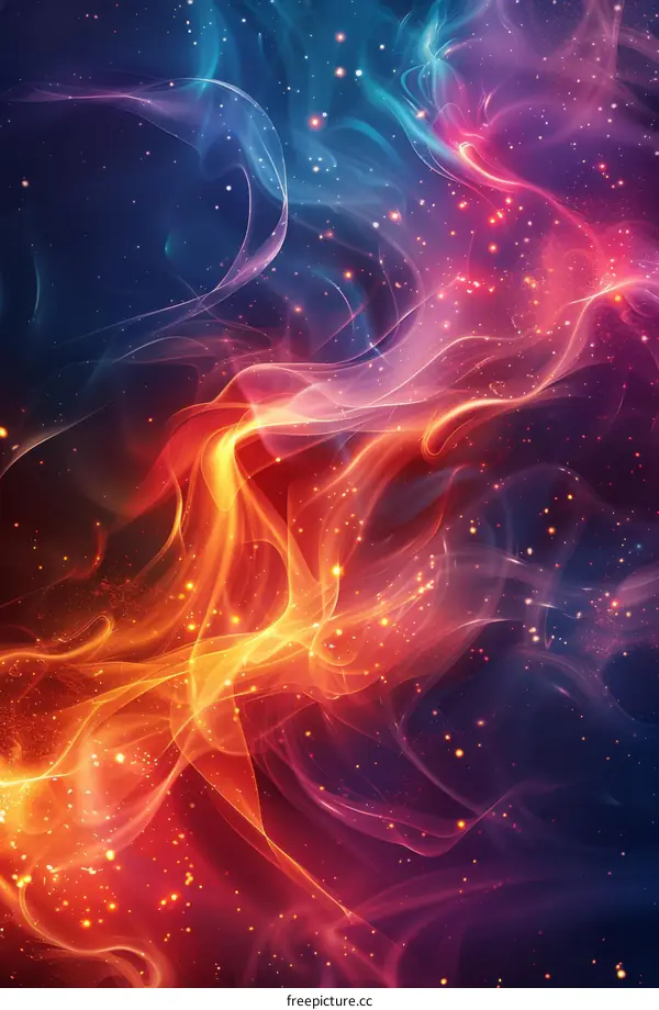 Blazing Nebulae, Flames, Fire, and Star Clouds