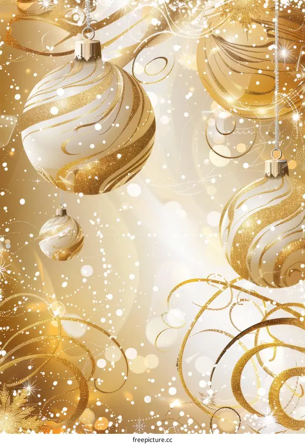 Golden Christmas decorations