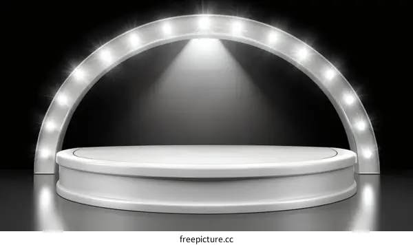 Elegant White Stage Product Showcase