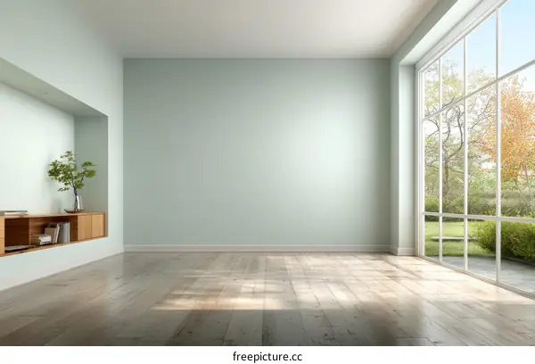 Empty Modern Interior Design Room View