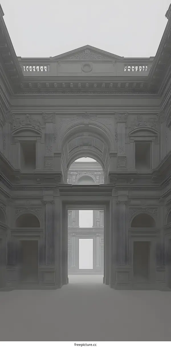 Classic Architecture Hallway Interior Design