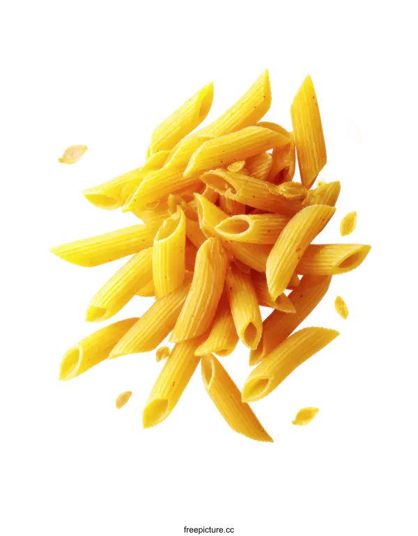 [Transparent Background PNG]A Heap of Penne Pasta Falling
