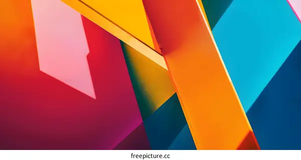 Abstract Geometric Shapes Colorful Background
