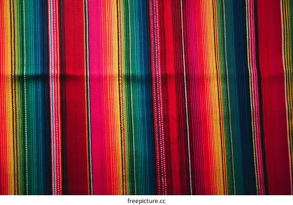Vibrant Mexican Striped Fabric
