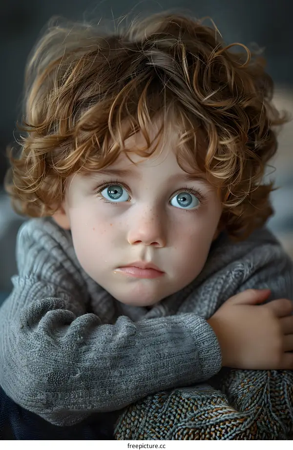 Portrait of a cute redheaded boy
