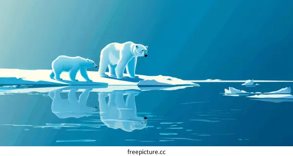 Polar Bears on Arctic Ice Floes