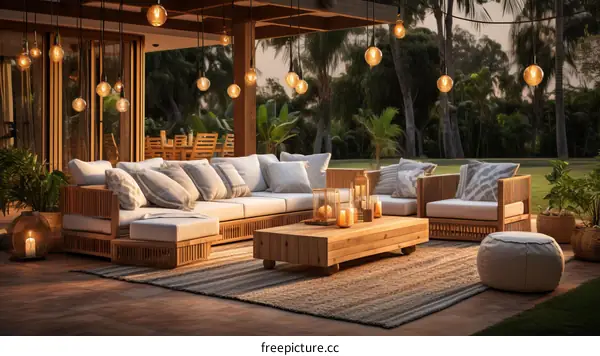 Modern Luxury Patio Furniture in a Tropical Resort