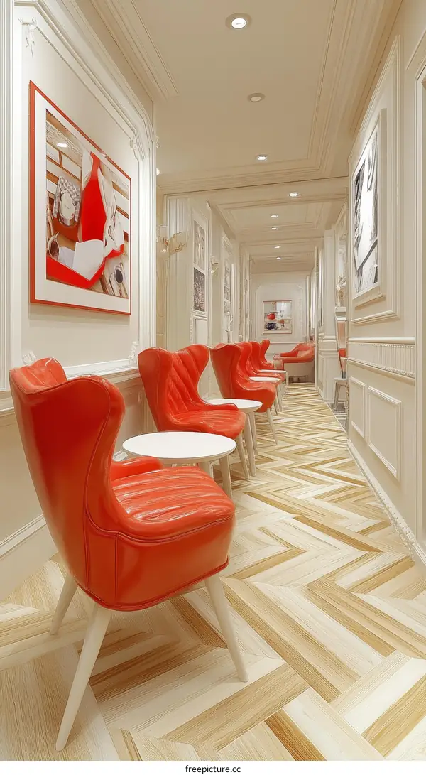Elegant Interior Design with Red Chairs
