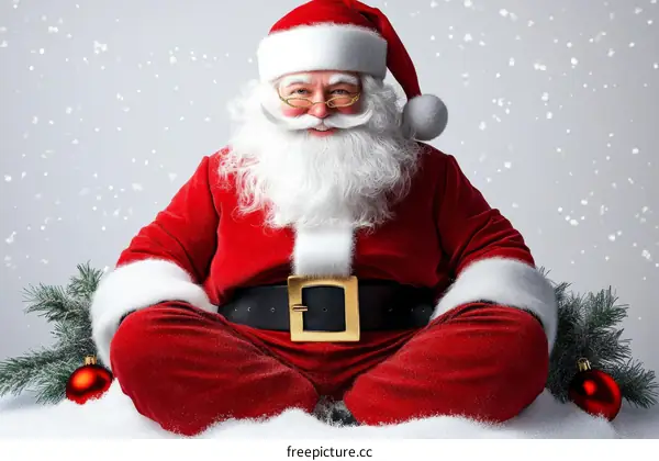 Santa Claus Sitting in the Snow