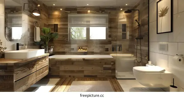 Modern Rustic Bathroom Interior Design
