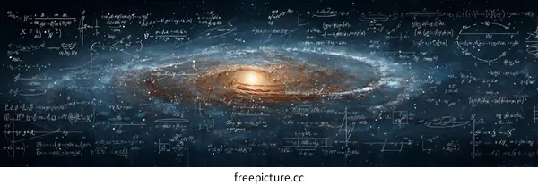 Mathematical Galaxy Illustration