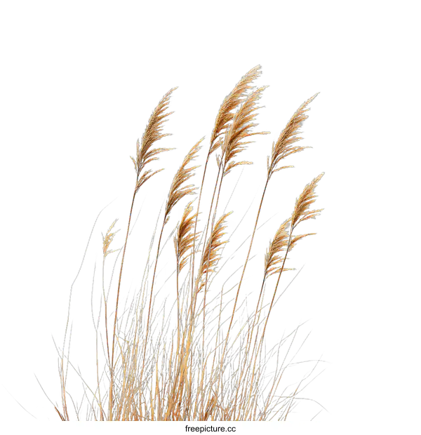 [Transparent Background PNG]Dry Grass Stalks Against a transparent background
