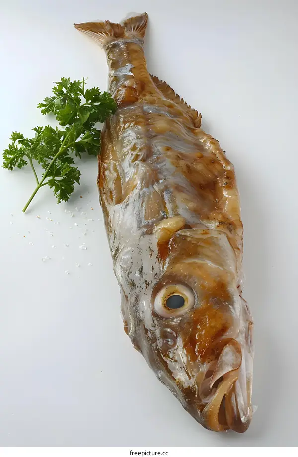 Freshwater fish with parsley