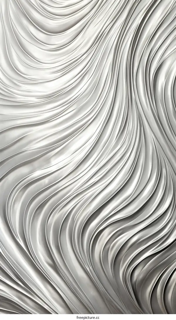 Silver and Grey Waves 3D Abstract Geometric Background