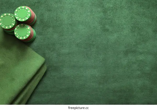 Poker Tablecloth and Chips