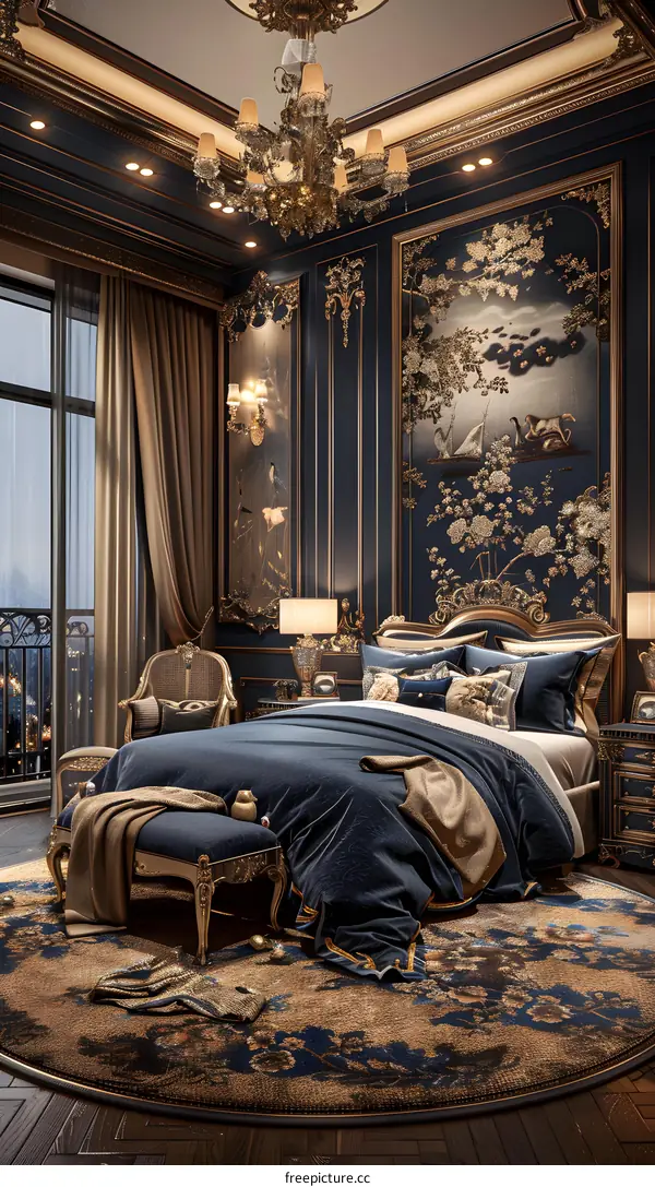 European-style luxury bedroom