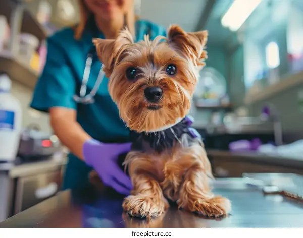 Yorkshire Terrier Vet Checkup