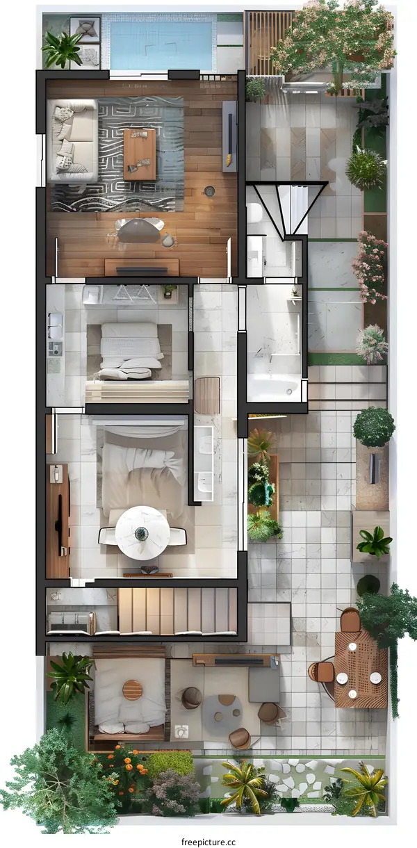 Duplex Apartment Floor Plan