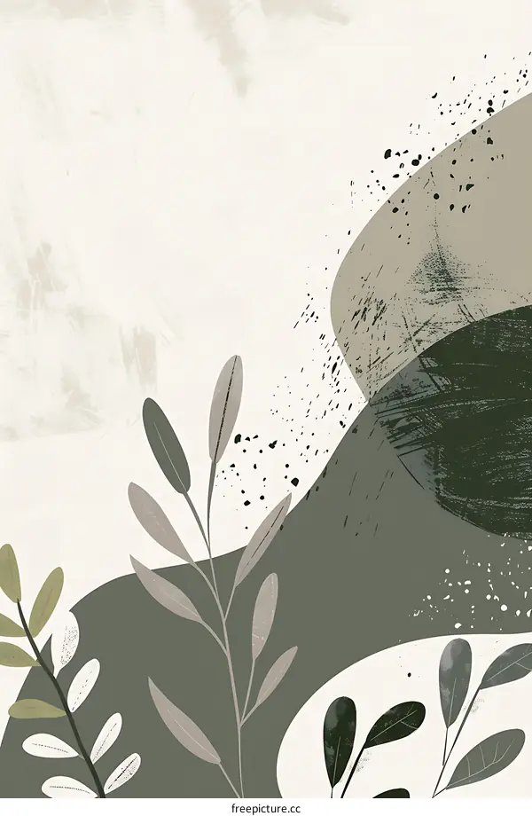 Abstract Green and Brown Art Print