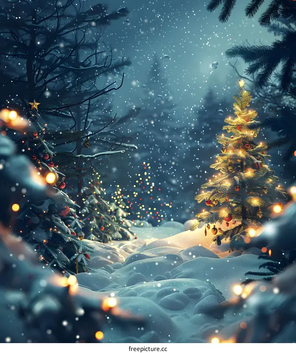 Christmas in the woods