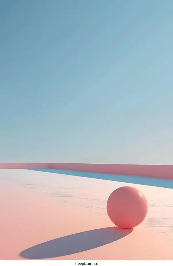 Pink Sphere On Abstract Background