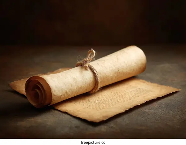 Ancient Scroll and Parchment Document