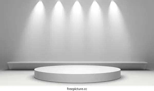 Empty Light Gray Display Platform