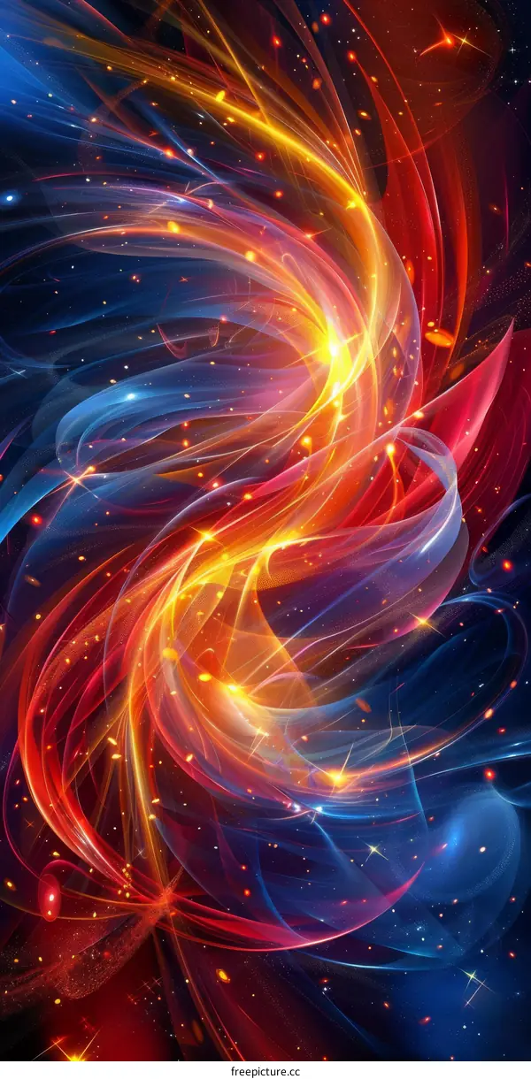 Fantastic Red and Blue Flames