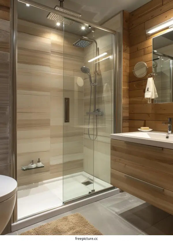 Modern Bathroom with Walk In Shower