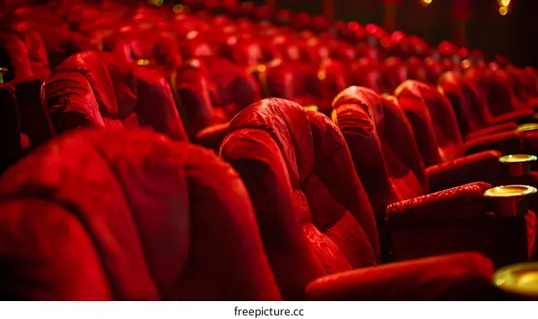 Red Velvet Seats in a Movie Theater