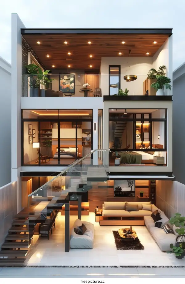 Modern Duplex Apartment with Terrace and Pool