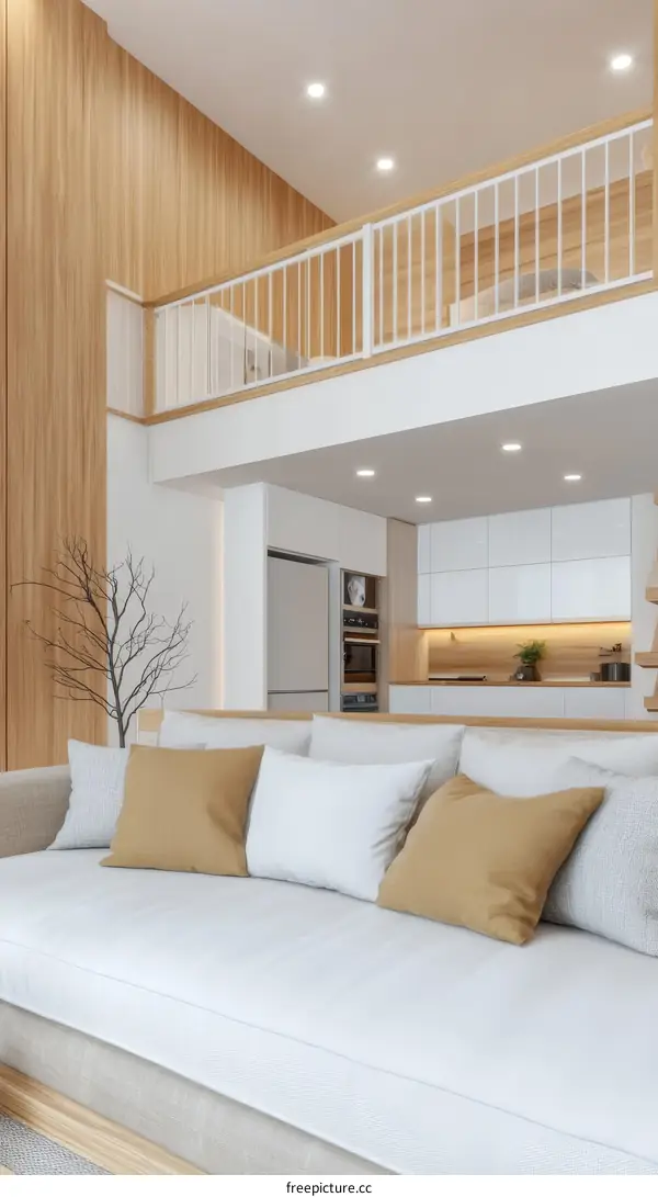 Modern Minimalist Loft Apartment Interior Design