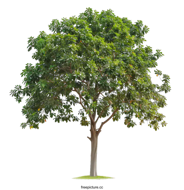 [Transparent Background PNG]Isolated Green Tree With White Background