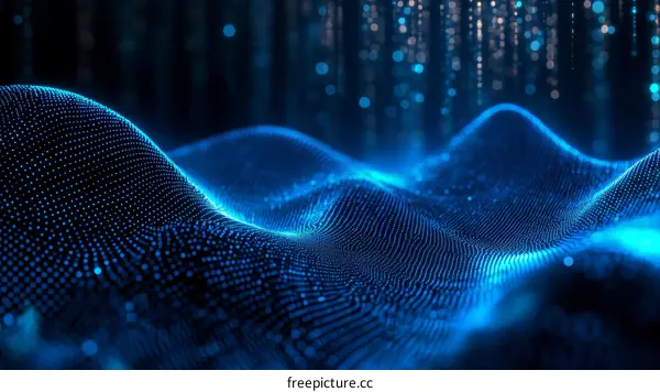 Abstract Digital Wave Pattern Illustration