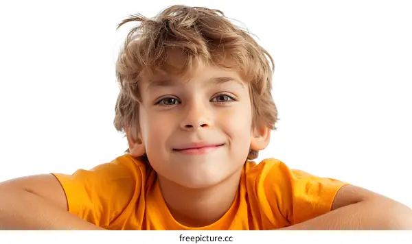 Portrait of Happy Young Boy