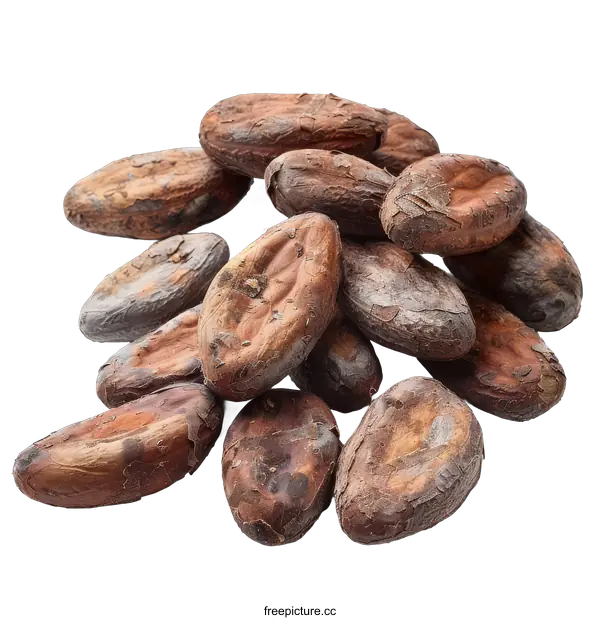 [Transparent Background PNG]Heap of raw cocoa beans