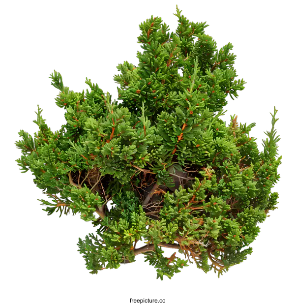 [Transparent Background PNG]Green Bush Isolated on White Background
