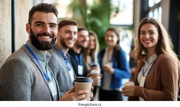 Business Conference Attendees Networking