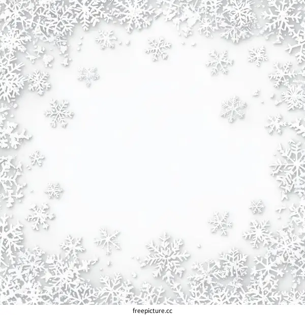 Winter Snowflakes Border Design