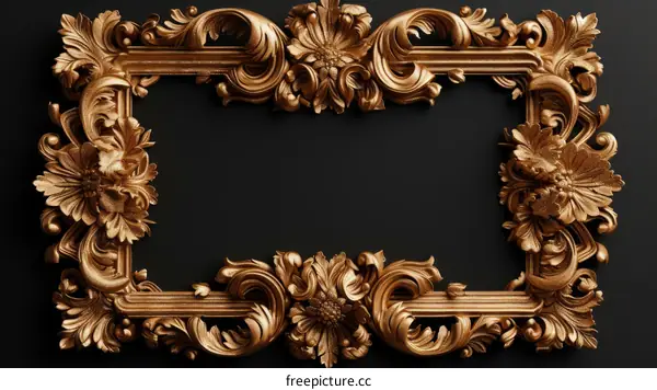 ornate golden picture frame