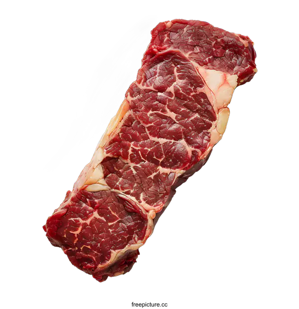[Transparent Background PNG]Raw beef steak isolated on white background