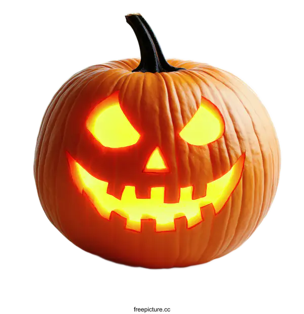 [Transparent Background PNG]Illuminated Halloween Pumpkin Carving