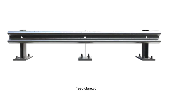 [Transparent Background PNG]Metal Barrier 3D Model Rendered With White Background