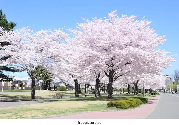 Cherry Blossom Trees in Spring