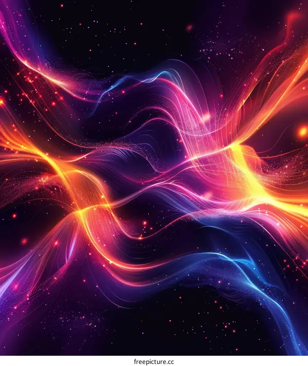 Abstract Colorful Flowing Lines