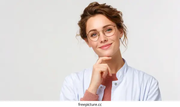 Confident Caucasian Female Doctor Portrait
