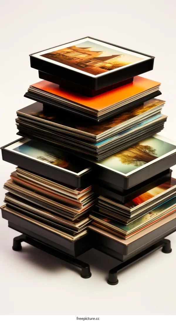 A Collection of Photos in Plastic Frames