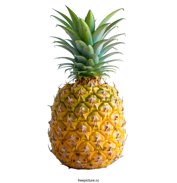 [Transparent Background PNG]Ripe Pineapple Fruit on White Background