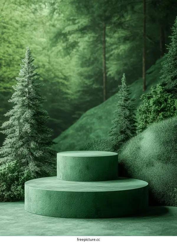 Forest Product Display Stage Design