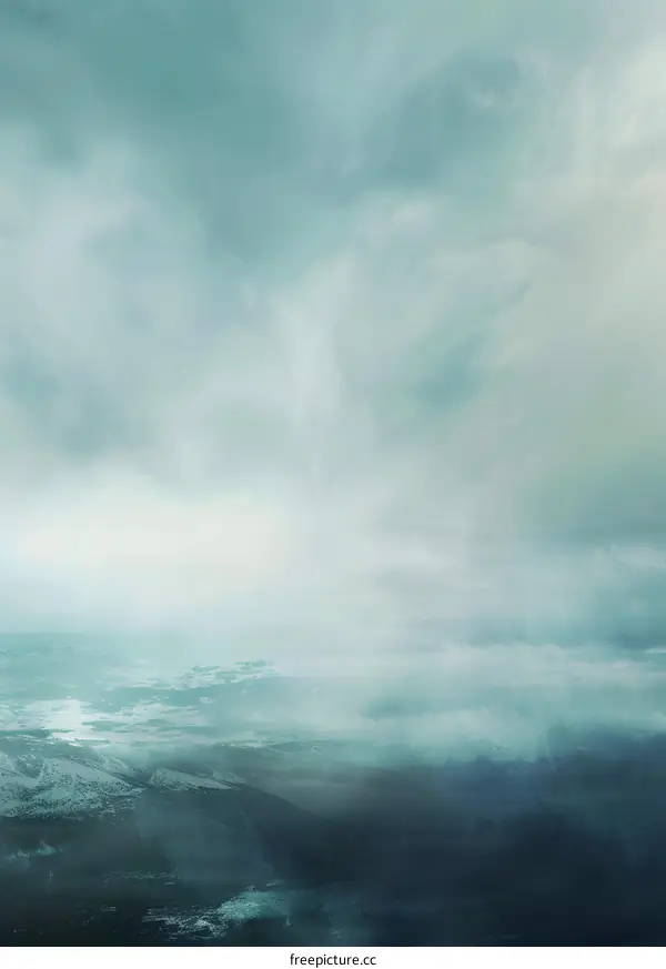 Abstract Landscape with Foggy Hills